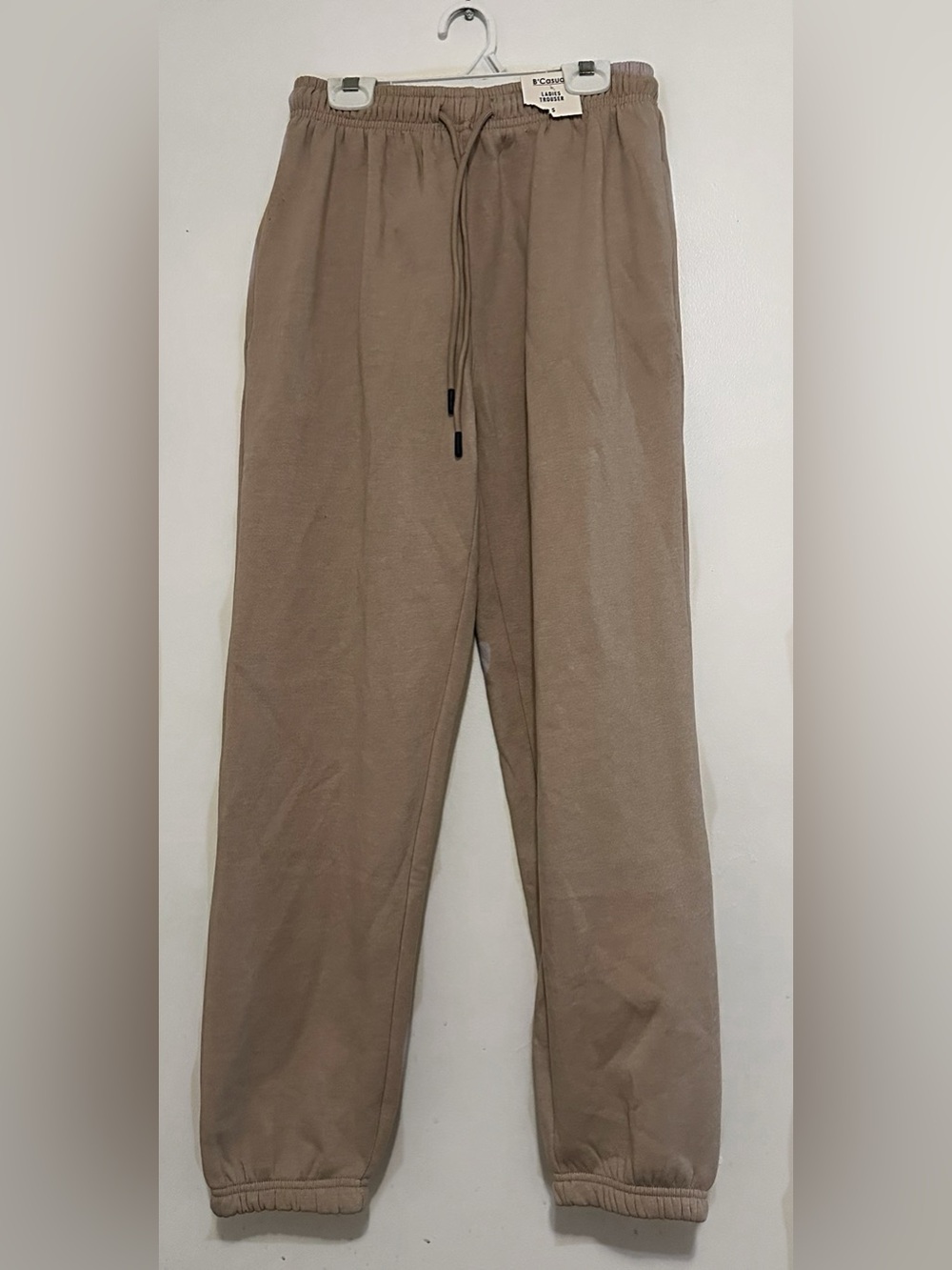 Drawstring Joggers in Taupe